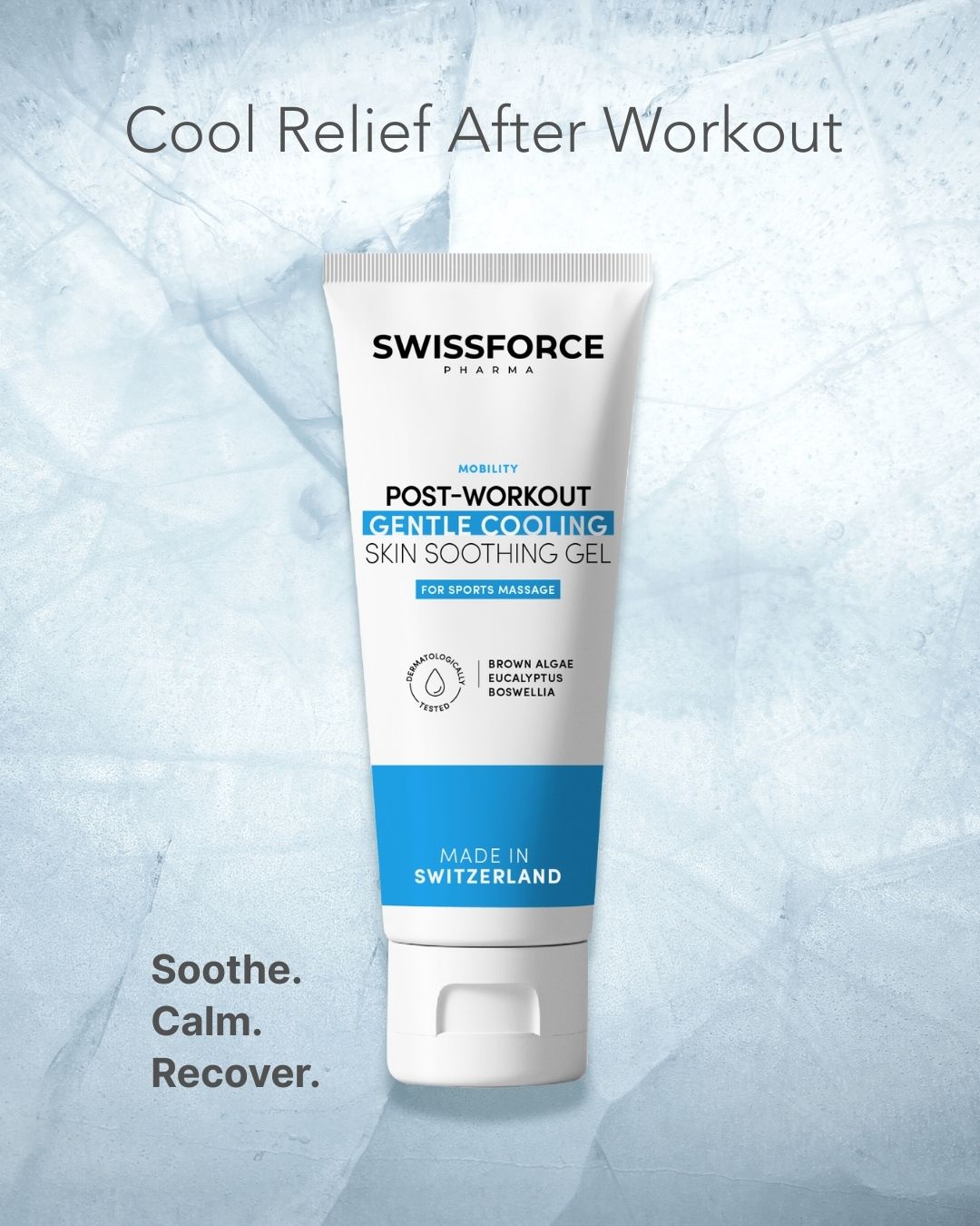 Gel apaisant pour la peau après l'entraînement