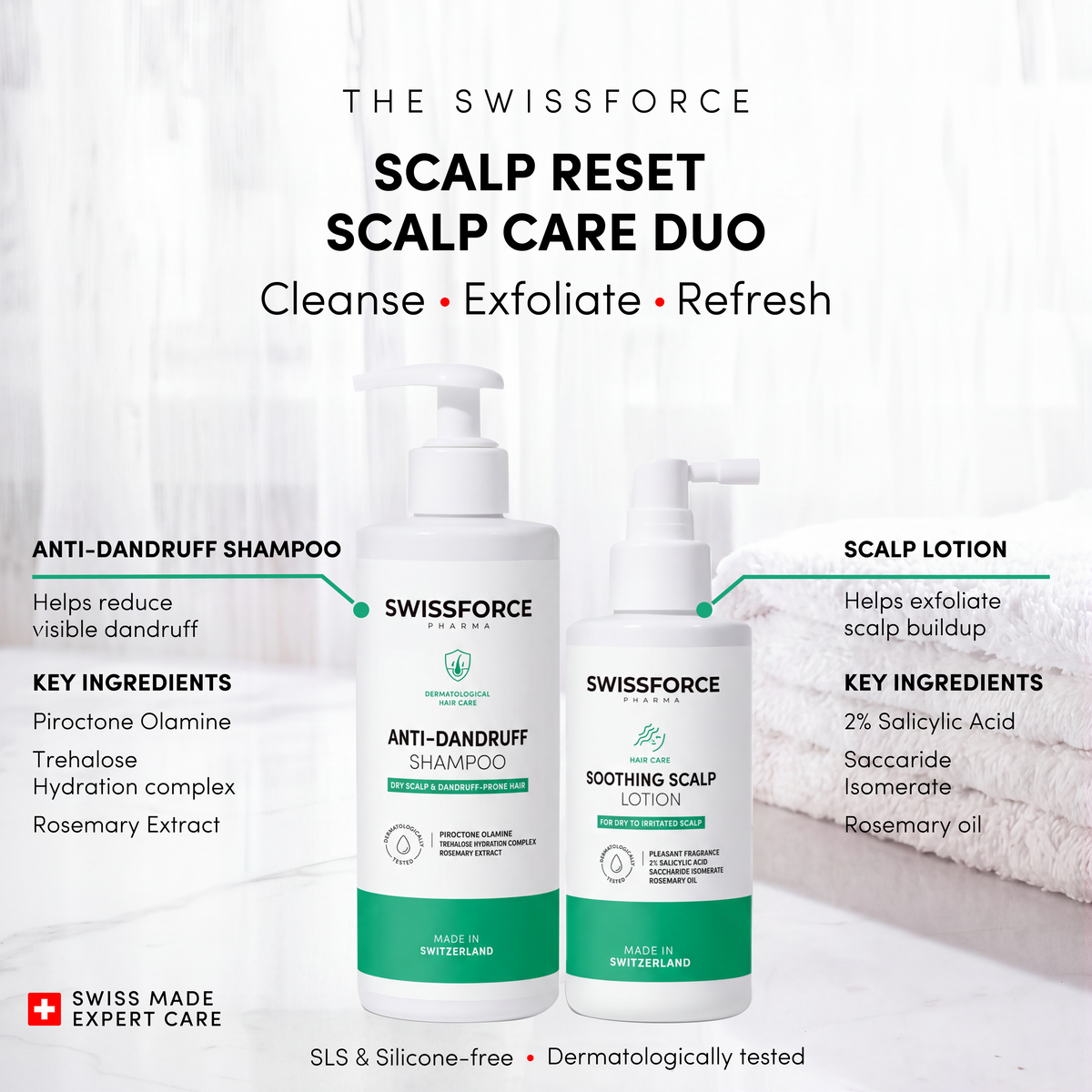 The SWISSFORCE Scalp Reset – Scalp Care Duo