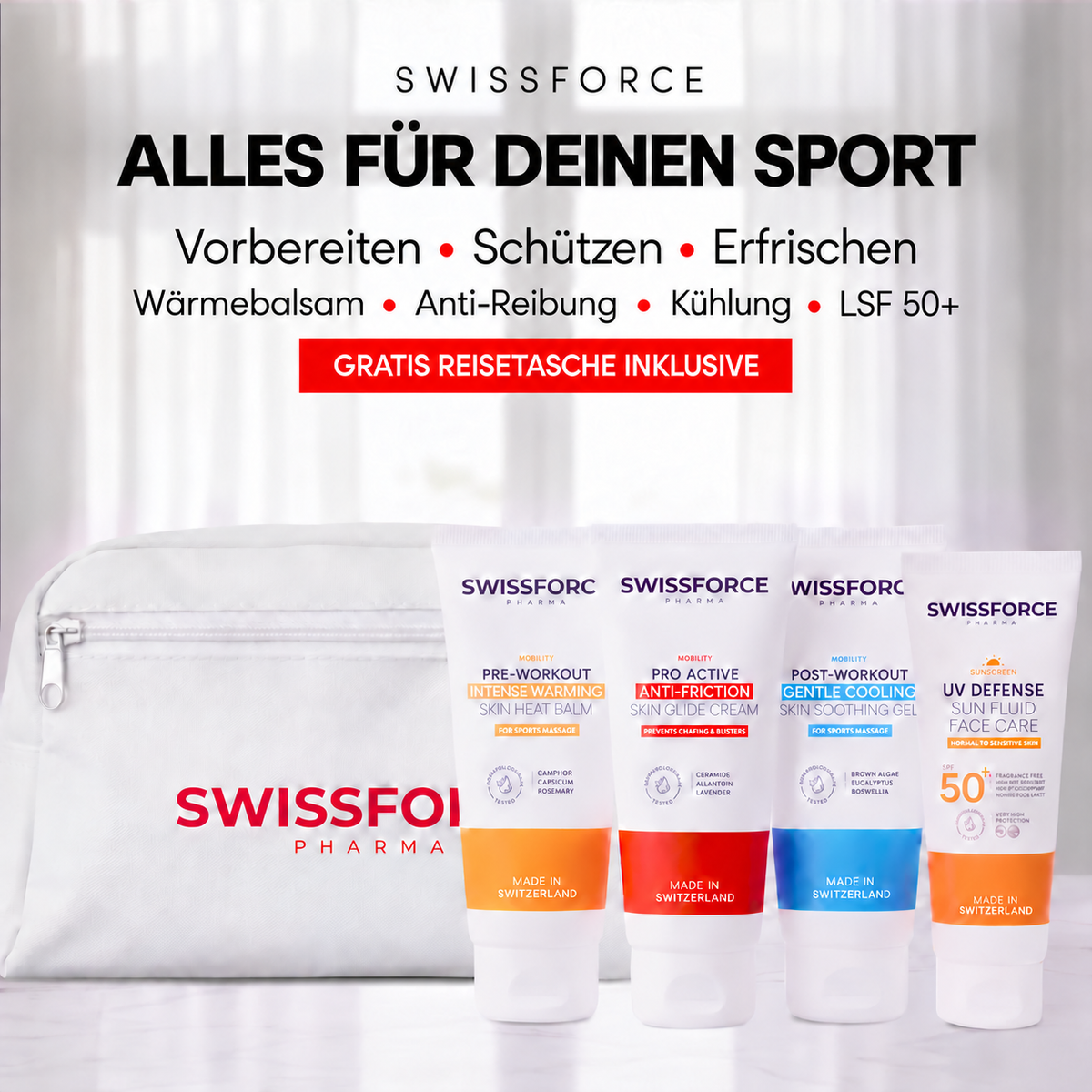Das SWISSFORCE-Sport-Essentials-Set