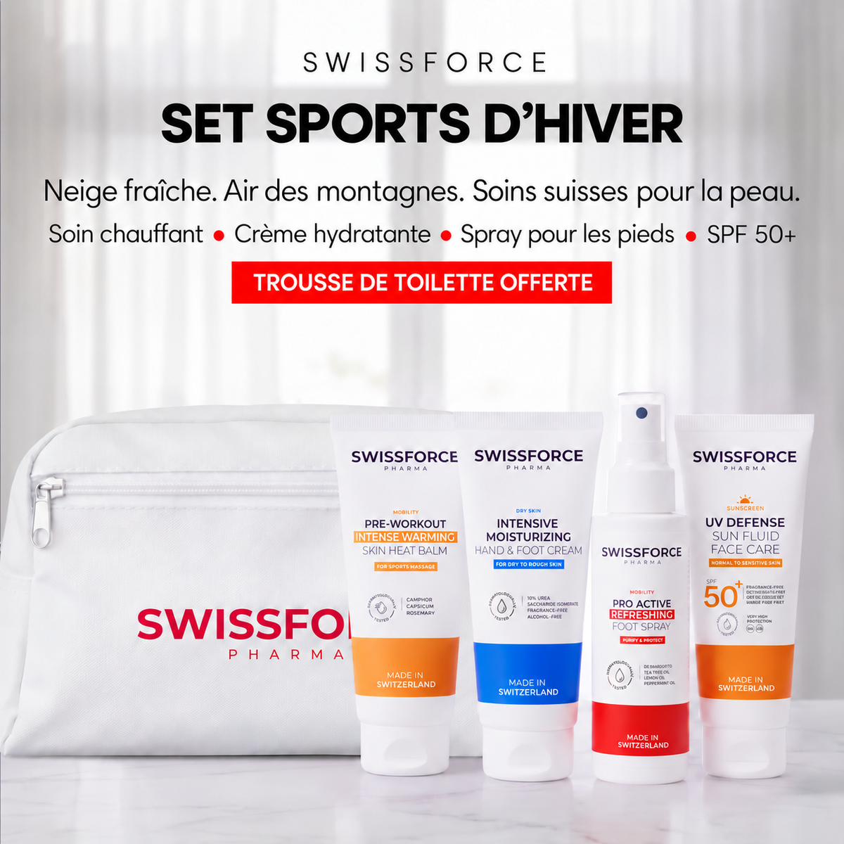 The SWISSFORCE Winter Sports Set — With a FREE Travel Bag