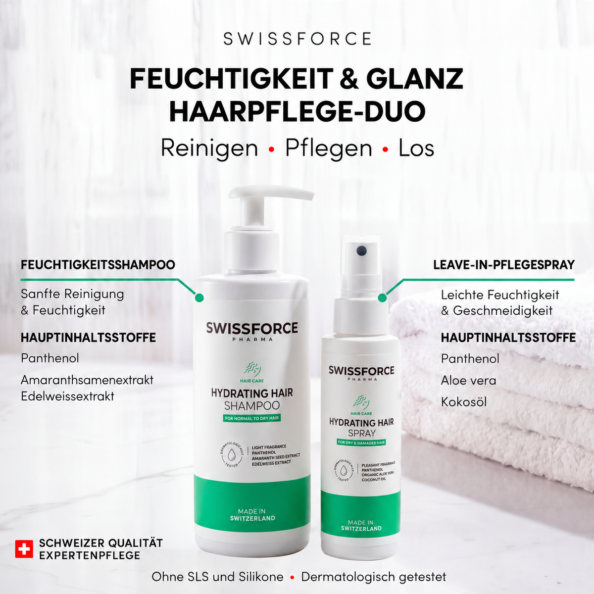 The SWISSFORCE – Hydration & Shine Hair Care Duo