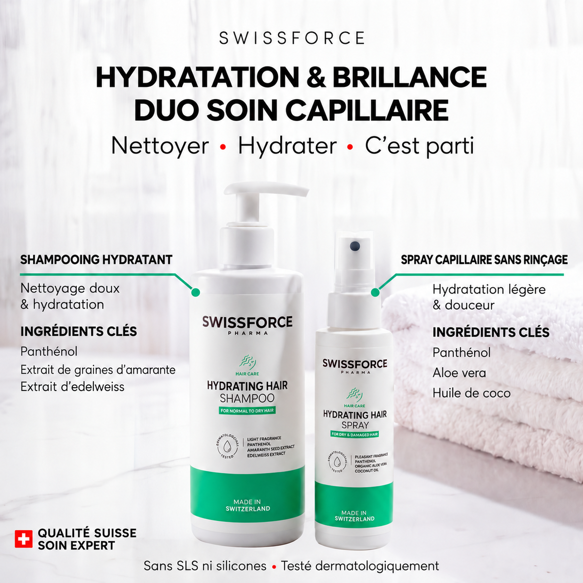 The SWISSFORCE – Hydration & Shine Hair Care Duo