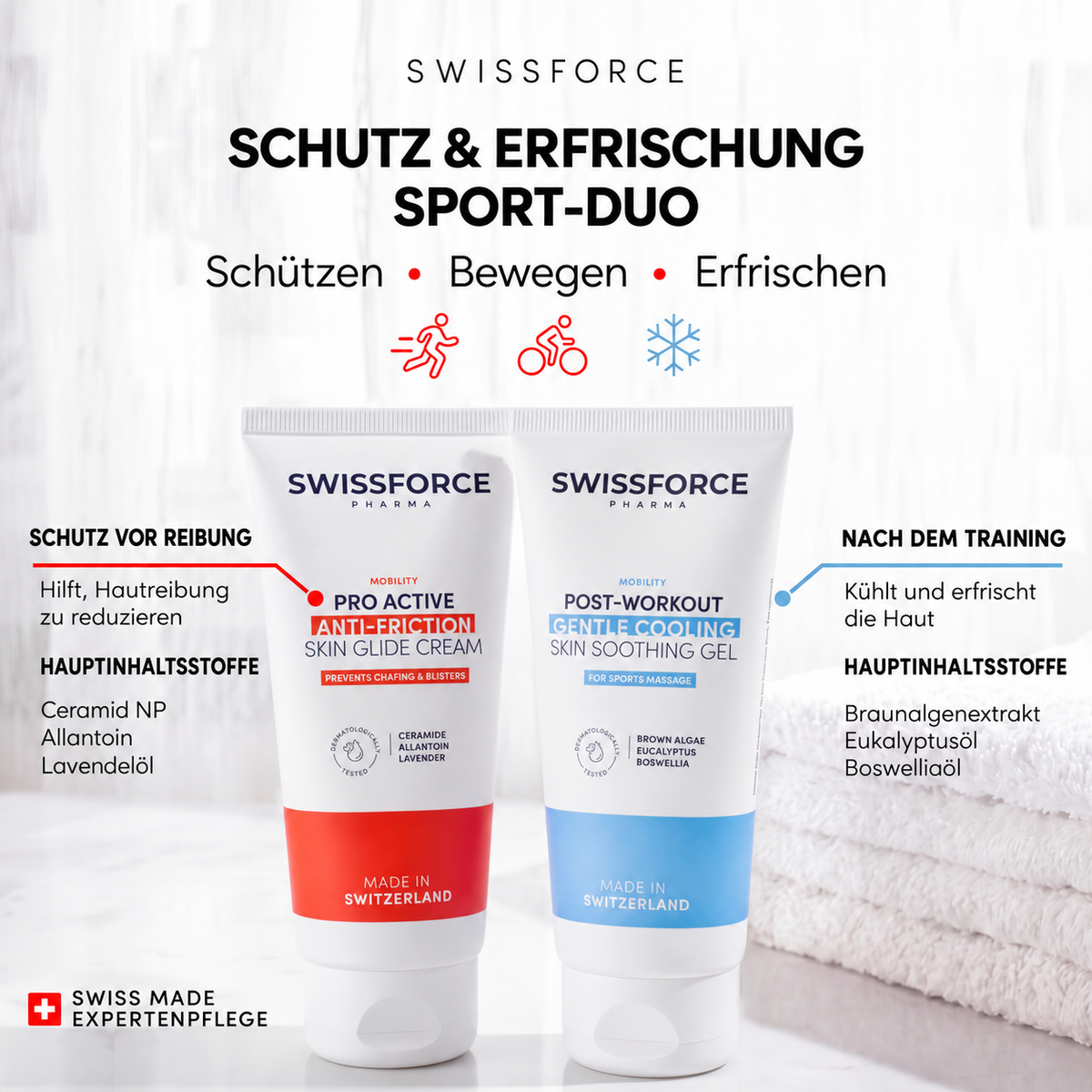 The SWISSFORCE Glide & Refresh Sports Duo