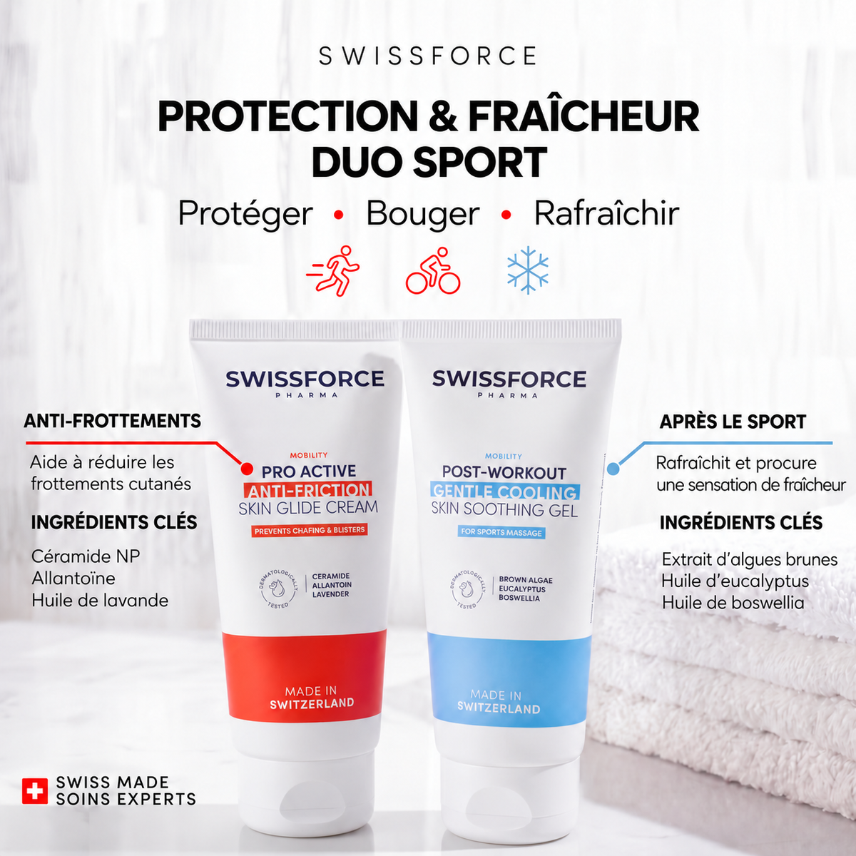 The SWISSFORCE Glide & Refresh Sports Duo