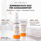 SWISSFORCE-sett for utholdenhet og solbeskyttelse — ansikt og kropp