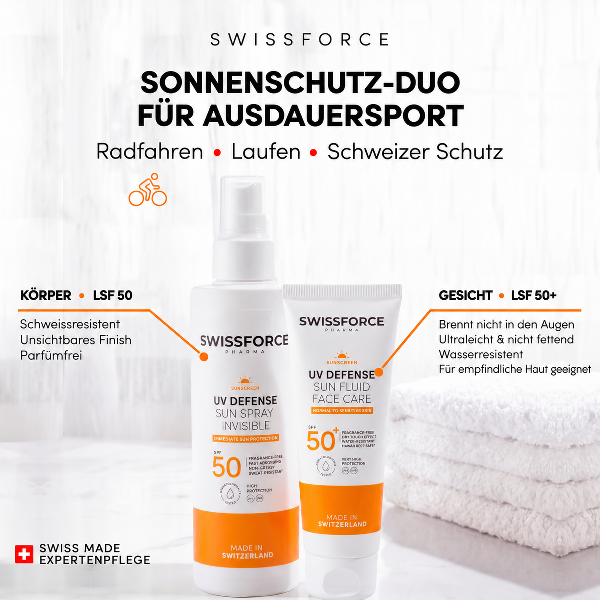 Le coffret de protection solaire Endurance SWISSFORCE — Visage et corps