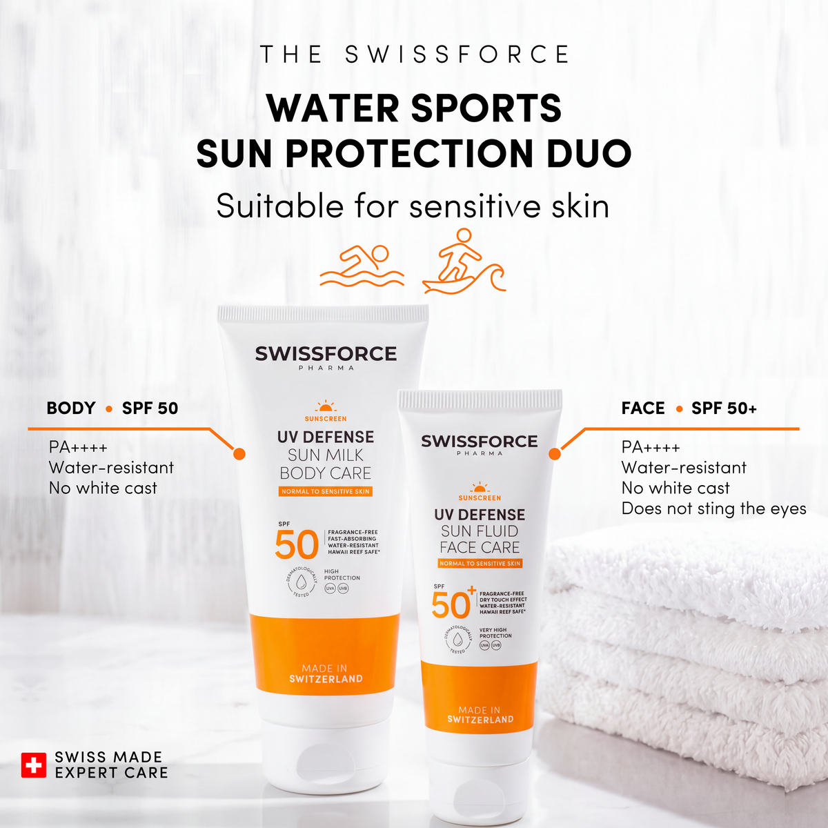 The SWISSFORCE Water Sports Sun Protection Duo